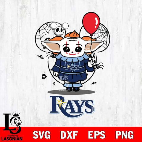 Tampa Bay Rays Stitch Pennywise Halloween Svg Eps Dxf Png File, Digital Download, Instant Download