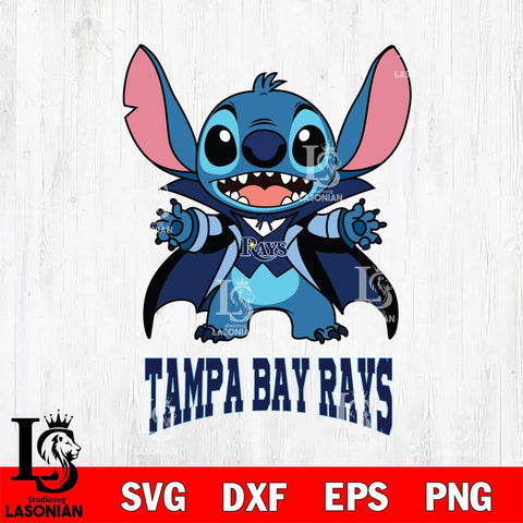 Tampa Bay Rays Stitch Vampire halloween Svg Eps Dxf Png File, MLB svg, Digital Download, Instant Download