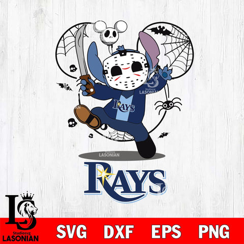 Tampa Bay Rays Stitch jason voorhees Halloween Svg Eps Dxf Png File, Digital Download, Instant Download