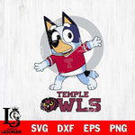 Temple Owls Bandit Heeler Rugby Svg Eps Dxf Png File, Digital Download ,Instant Download, Cricut File