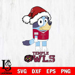 Temple Owls Christmas Bluey Hat Cut Files,Bluey Cricut,Christmas Svg , Bluey svg , Digital Download, dxf eps png pdf file