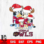 Temple Owls Christmas Bluey Santa Family Cut Files,Bluey Cricut,Christmas Svg , Bluey svg , Digital Download, dxf eps png pdf file