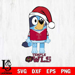 Temple Owls Christmas Bluey Sport Cut Files,Bluey Cricut,Christmas Svg , Bluey svg , Digital Download, dxf eps png pdf file