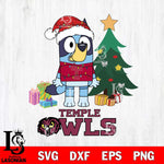 Temple Owls Christmas Bluey Tree Sport Cut Files,Bluey Cricut,Christmas Svg , Bluey svg , Digital Download, dxf eps png pdf file