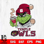 Temple Owls Grinch Cofffe Hoodie Cut Files Cricut, Svg Dxf Eps Png file, Digital download , Silhouette