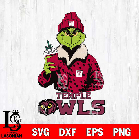 Temple Owls Grinch Leopard Svg Eps Dxf Png File, Digital Download, Instant Download