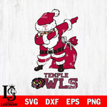 Temple Owls Santa Claus Ugly Svg dxf eps png pdf file,NCAA svg,Digital Download,Cricut file