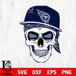 Tennessee Titans Badass Hat Skull SVG