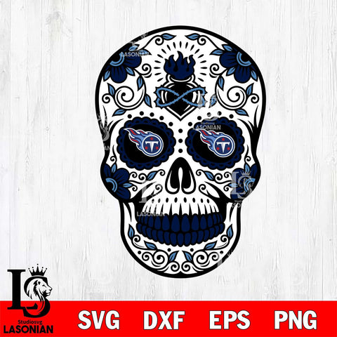 Tennessee Titans Badass Mexico Skull SVG