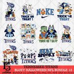 Tennessee Titans Bluey Halloween 12 SVG Svg Eps Dxf Png File, Digital Download, Instant Download