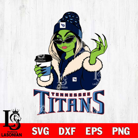 Tennessee Titans Boujee Grinch Girls Christmas Svg Eps Dxf Png File,Cricut svg files, Digital Download, Instant Download