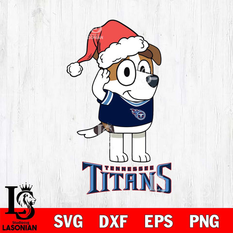 Tennessee Titans Christmas Bluey Jack Sport Svg Eps Dxf Png File,Cut Svg Files, Digital File, Sublimation