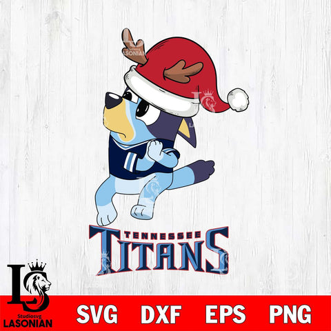 Tennessee Titans Christmas Bluey Santa Claus Svg Eps Dxf Png File,Cut Svg Files, Digital File, Sublimation