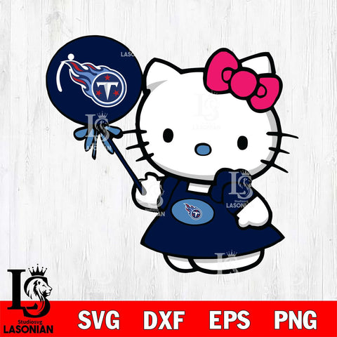 Tennessee Titans Cute Hello Kitty 2 Svg Eps Dxf Png File, Digital Download, Instant Download