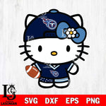 Tennessee Titans Cute Hello Kitty Football 10 Svg Eps Dxf Png File, NFL svg, Digital Download, Instant Download