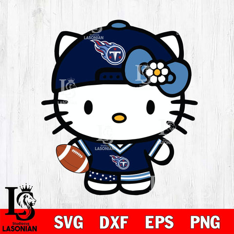 Tennessee Titans Cute Hello Kitty Football 10 Svg Eps Dxf Png File, NFL svg, Digital Download, Instant Download