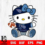 Tennessee Titans Cute Hello Kitty Football 11 Svg Eps Dxf Png File, NFL svg, Digital Download, Instant Download