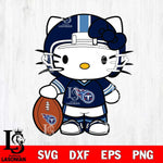 Tennessee Titans Cute Hello Kitty Football 3 Svg Eps Dxf Png File, NFL svg, Digital Download, Instant Download