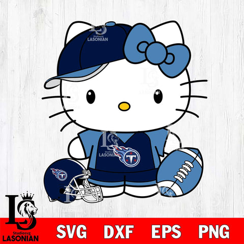 Tennessee Titans Cute Hello Kitty Football 4 Svg Eps Dxf Png File, NFL svg, Digital Download, Instant Download