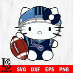 Tennessee Titans Cute Hello Kitty Football 5 Svg Eps Dxf Png File, NFL svg, Digital Download, Instant Download