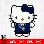 Tennessee Titans Cute Hello Kitty Football 6 Svg Eps Dxf Png File, NFL svg, Digital Download, Instant Download