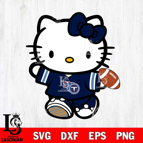 Tennessee Titans Cute Hello Kitty Football 7 Svg Eps Dxf Png File, NFL svg, Digital Download, Instant Download