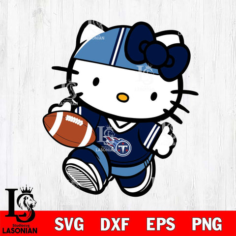 Tennessee Titans Cute Hello Kitty Football 9 Svg Eps Dxf Png File, NFL svg, Digital Download, Instant Download