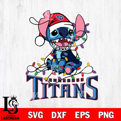 Tennessee Titans Cute Stitch Christmas Svg