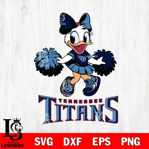 Tennessee Titans Daisy Duck Cheerleader Disney, Svg Eps Dxf Png File, Digital Download