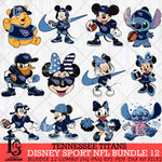 Tennessee Titans Disney NFL Bundle 12 Svg Eps Dxf Png File, Digital Download, Instant Download