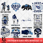 Tennessee Titans Fathers Day NFL Bundle 12 Svg Eps Dxf Png File, Digital Download, Instant Download