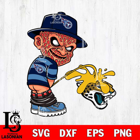 Tennessee Titans Freddy Krueger Piss On Jacksonville Jaguars Svg Eps Dxf Png File, Digital Download, Instant Download