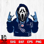 Tennessee Titans Ghostface Scream Football Halloween Svg Eps Dxf Png File, Digital Download, Instant Download