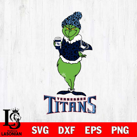 Tennessee Titans Grinch Leopard Coffee Svg Eps Dxf Png File, Digital Download, Instant Download