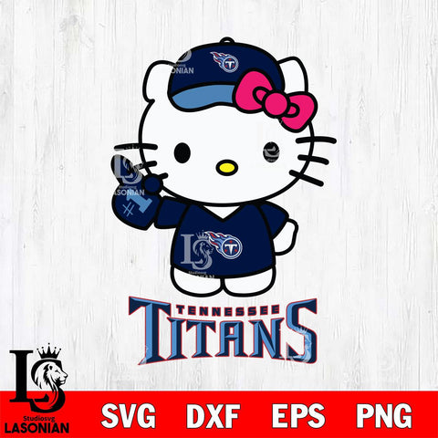 Tennessee Titans Hello Kitty Best Fan Svg Eps Dxf Png File, Digital Download, Instant Download