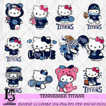 Tennessee Titans Hello Kitty Bundle 12 SVG Svg Eps Dxf Png File, Digital Download, Instant Download