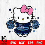 Tennessee Titans Hello Kitty Cheerleader 10 Svg Eps Dxf Png File, Digital Download, Instant Download