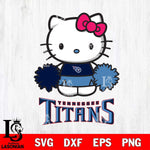 Tennessee Titans Hello Kitty Cheerleader 2 Svg Eps Dxf Png File, Digital Download, Instant Download