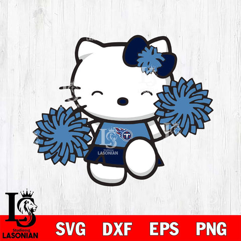 Tennessee Titans Hello Kitty Cheerleader Svg Eps Dxf Png File, Digital Download, Instant Download