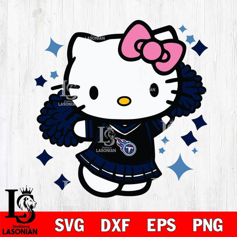 Tennessee Titans Hello Kitty Cheerleader 4 Svg Eps Dxf Png File, Digital Download, Instant Download