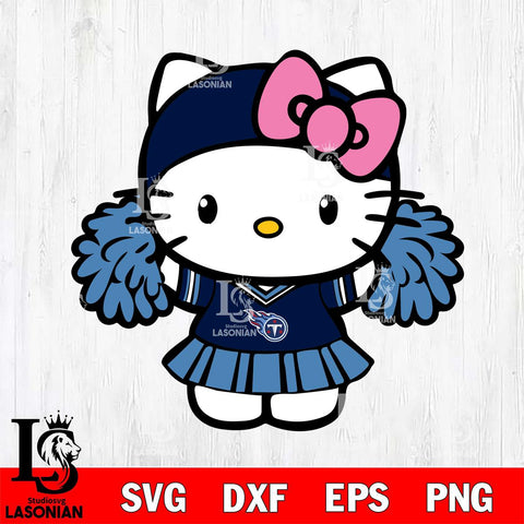 Tennessee Titans Hello Kitty Cheerleader 5 Svg Eps Dxf Png File, Digital Download, Instant Download