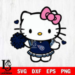 Tennessee Titans Hello Kitty Cheerleader 6 Svg Eps Dxf Png File, Digital Download, Instant Download