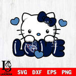 Tennessee Titans Hello Kitty Love Svg Eps Dxf Png File, Digital Download, Instant Download