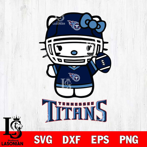 Tennessee Titans Hello Kitty Nfl 1 Svg Eps Dxf Png File, Digital Download, Instant Download