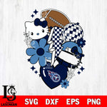 Tennessee Titans Hello Kitty Nfl 2 Svg Eps Dxf Png File, Digital Download, Instant Download