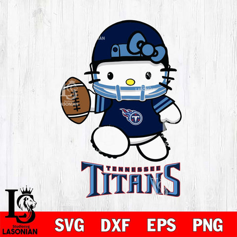 Tennessee Titans Hello Kitty Nfl 4 Svg Eps Dxf Png File, Digital Download, Instant Download