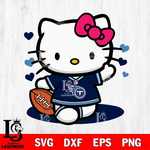 Tennessee Titans Hello Kitty sport 10 Svg Eps Dxf Png File, Digital Download, Instant Download