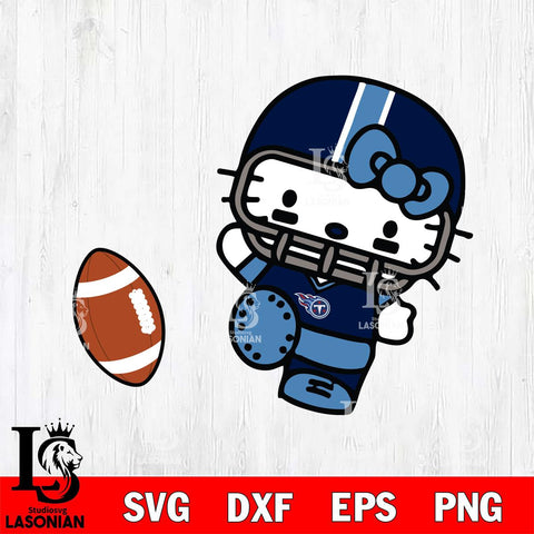 Tennessee Titans Hello Kitty sport 12 Svg Eps Dxf Png File, Digital Download, Instant Download