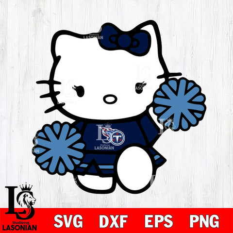 Tennessee Titans Hello Kitty sport 4 Svg Eps Dxf Png File, Digital Download, Instant Download