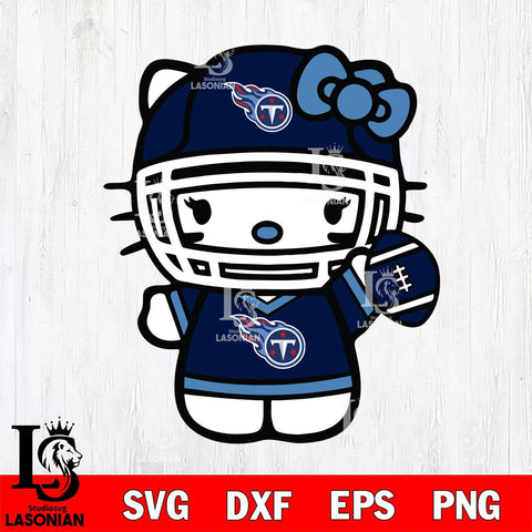 Tennessee Titans Hello Kitty sport 6 Svg Eps Dxf Png File, Digital Download, Instant Download